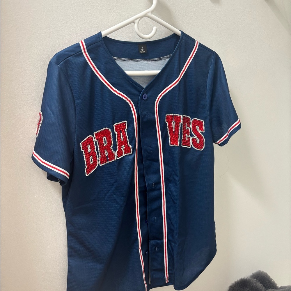 Morgan Wallen Rhinestoned Braves Jersey